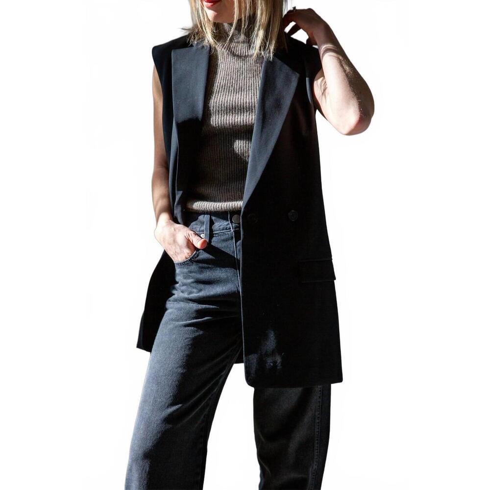 NEW LISA YANG freya turtleneck tank top in truffle